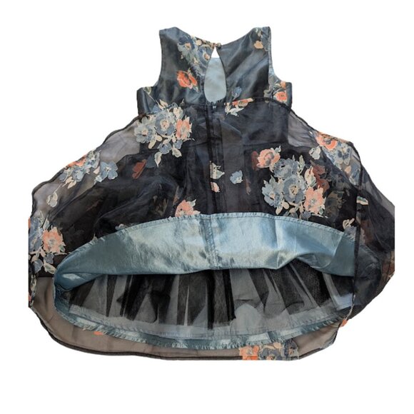 Zunie Girls Floral Satin Dress with Crinoline Underskirt | Size 7 - Picture 4 of 9